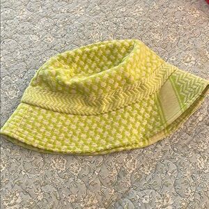 Cecilie Copenhagen Lime Green Patterned Bucket Hat